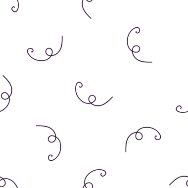 Beyaz Arkaplanda Kusursuz El Çizimi Kıvrımlar, Basit Tasarım