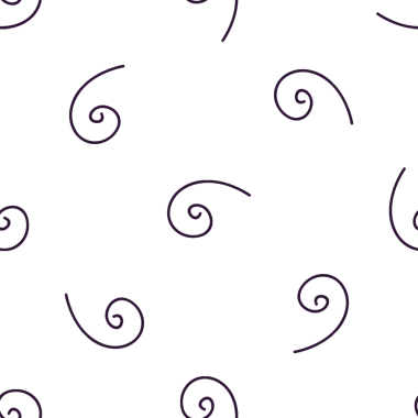 Beyaz arkaplan üzerinde basit çizgiler halinde minimalist girdaplarla kusursuz desen