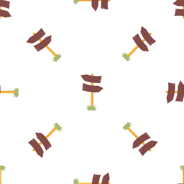 Tahta işaret direği, beyaz arkaplan vektöründe izole edilmiş.