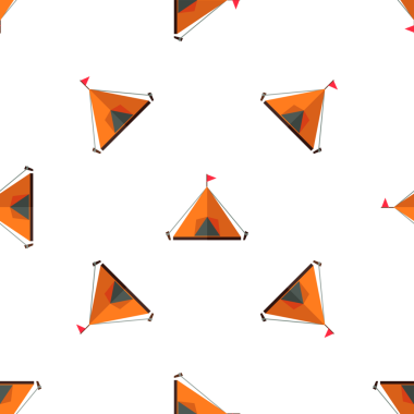 Beyaz Arkaplanda Kamp Maceraları İçin Kusursuz Turuncu Çadırlar