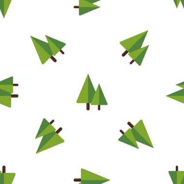 Noel ağacıyla kusursuz bir desen, neşeli bir ormanlık arka plan.