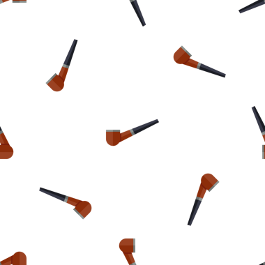 Beyaz arkaplan vektöründe klasik tütün boruları olan pürüzsüz desen