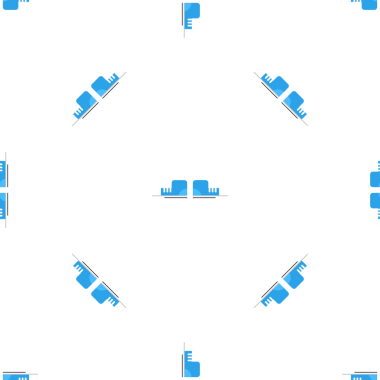 Beyaz arka planda stillendirilmiş roller coaster arabaları ile kusursuz desen