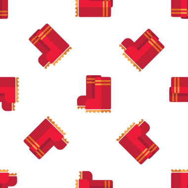 Sonbahar vektör arkaplanı için kırmızı çizmeli pürüzsüz desen