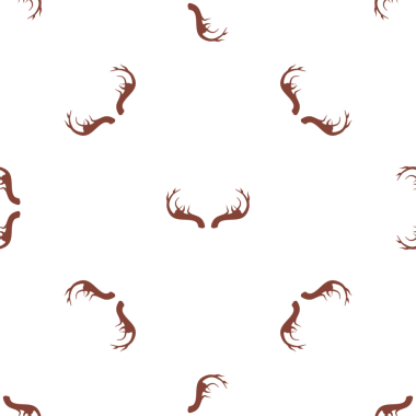 Siluet boynuzlarını gösteren zarif, beyaz, pürüzsüz bir desen.