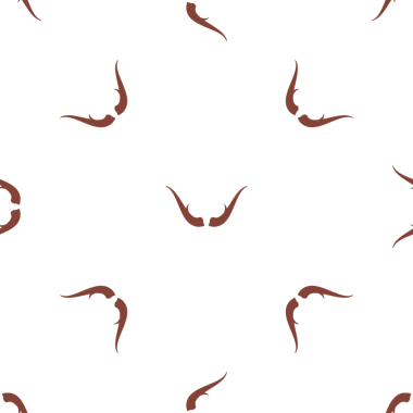 Beyaz zemin üzerinde soyut boynuz deseni, rustik tasarımlar için mükemmel