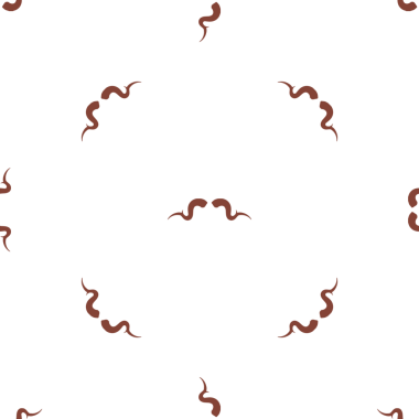 Beyaz arkaplanda kahverengi renkli kusursuz soyut şekiller.