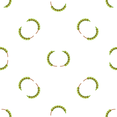 Tasarım projeleri için yeşil defne çelengi ile zarif, pürüzsüz desen