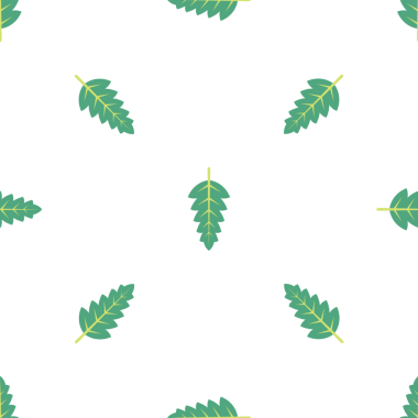 Tekstil tasarımı için yeşil yapraklı kusursuz desen