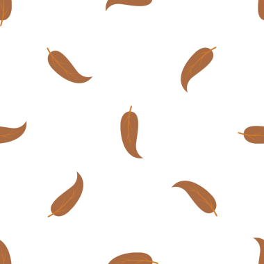 Renkli yapraklarla renksiz sonbahar deseni