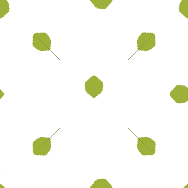 Beyaz arkaplanda yeşil ıhlamur yapraklı kusursuz vektör deseni