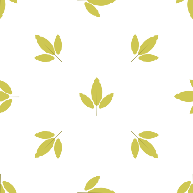 Beyaz Arkaplan Tasarımında Zeytin Yeşil Yaprakları Gösteren Kusursuz Desen
