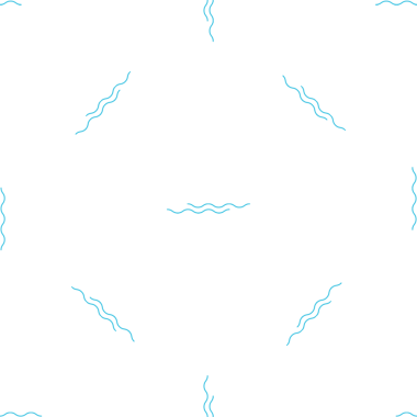 Turkuazda kusursuz dalgalı çizgi deseni, arka planlar için zarif ve minimalist tasarım