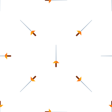 Zarif eskrim kılıçları beyaz arka planda pürüzsüz desenler oluşturur.