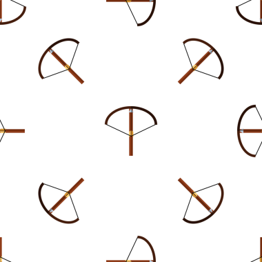Ortaçağ Tema Tasarımı için Beyaz Arkaplanda Yay Deseni Tekrarlanıyor