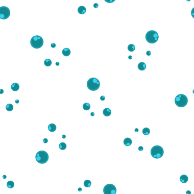 Temiz Tasarımlar İçin Beyaz Arkaplanda Kusursuz Teal Baloncukları Deseni