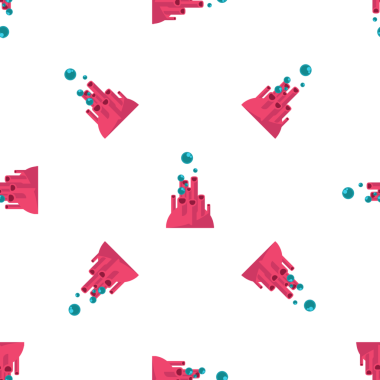 Beyaz arka planda kabarcıkları olan biçimlendirilmiş mercan resiflerinin kusursuz deseni