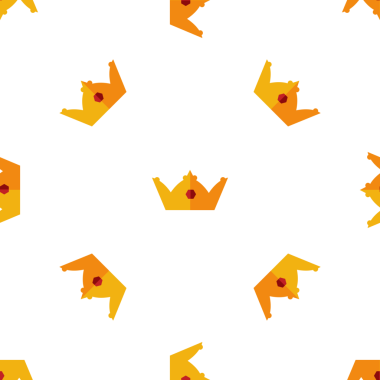 Beyaz zemin üzerinde kırmızı mücevherler olan kusursuz şekillendirilmiş altın taçlar.