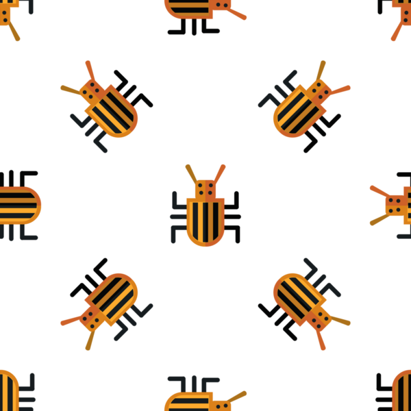 Renkli çizgili böceksiz desen tasarımı