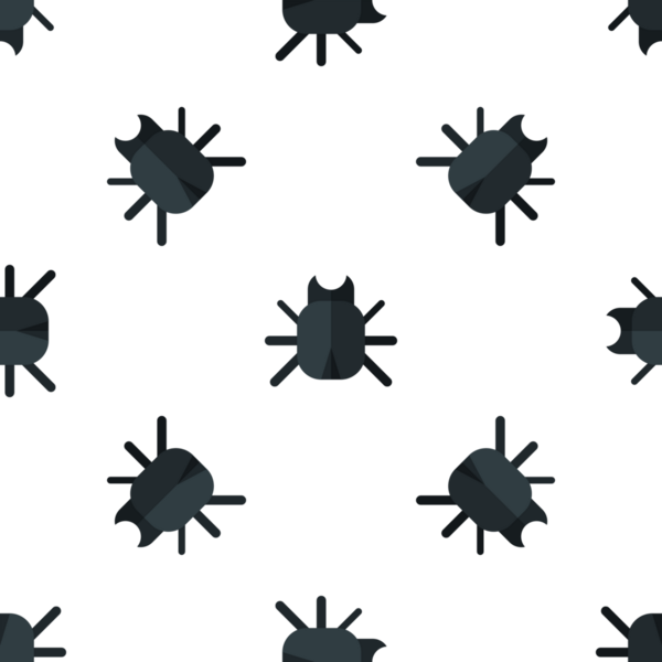 Soyut böcek böceği beyaz üzerinde izole edilmiş kusursuz desen vektörü