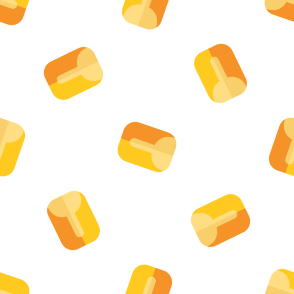 Beyaz arka planda şekerli mısır şekerlerinin kusursuz vektör deseni
