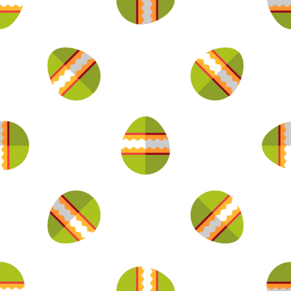 Renkli yeşil süslemeli paskalya yumurtaları resimli pürüzsüz desen
