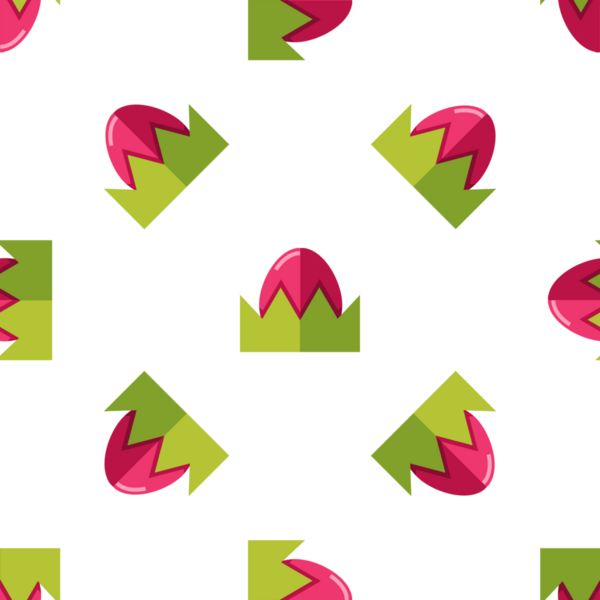 Paskalya yumurtası ve çimen şekilli elementlerle kusursuz vektör deseni