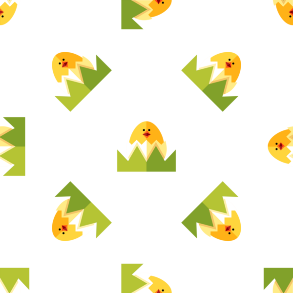 Yumurta tasarımından çıkan sevimli bir civcivin kusursuz desenli taşıyıcısı.