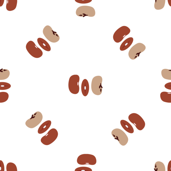 Şekillendirilmiş böbrek fasulyesi örneklerini içeren kusursuz vektör deseni