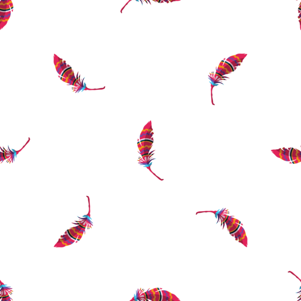 Beyaz arka planda renksiz dekoratif tüylerin kusursuz deseni