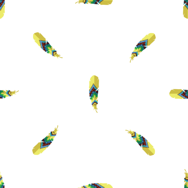 Beyaz arkaplanda renkli bohem tüyleriyle kusursuz bir desen.