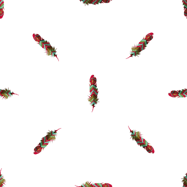 Beyaz arka planda tüysüz bohem desen, etnik vektör