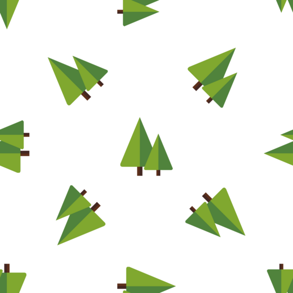 Kusursuz desenli, sade yeşil Noel ağaçlarıyla bembeyaz.