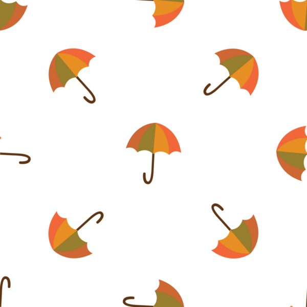 Renkli şemsiyeli kusursuz desen, sonbahar temalı arka plan