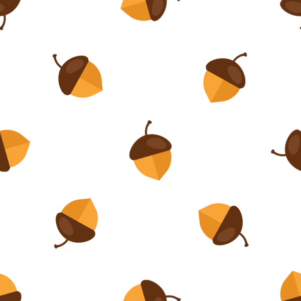 Palamut vektör illüstrasyonlu kusursuz desen, sonbahar arkaplanı