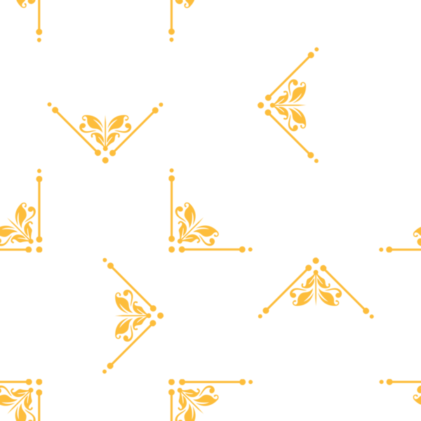 Beyaz arka planda altın çiçekli süslemeleri olan kusursuz bir desen.