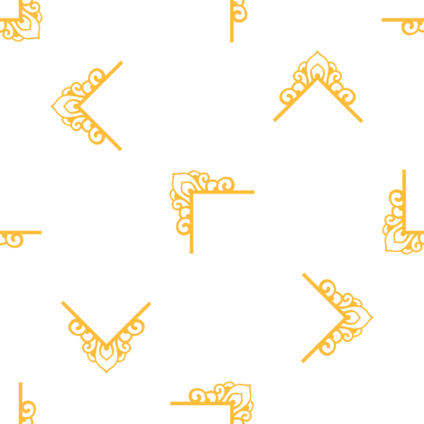 Dekoratif dekoratif altın köşe tasarım elementinin kusursuz deseni