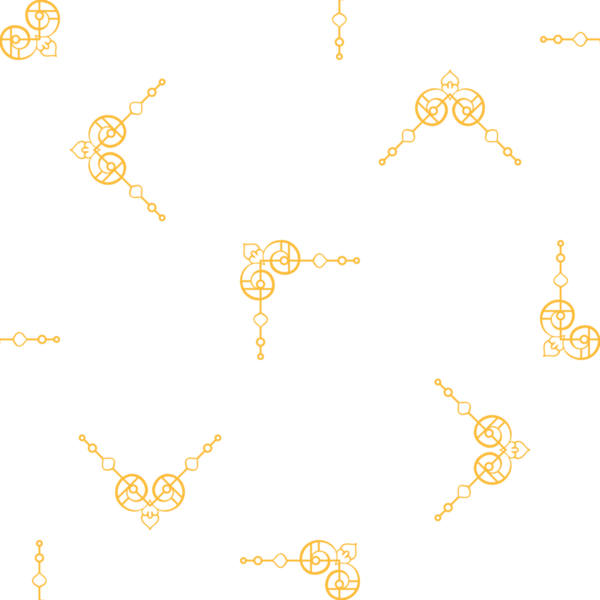 Beyaz zemin üzerinde altın geometrik dekoratif elementler deseni