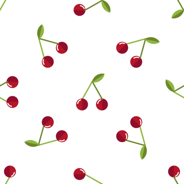 Düz kiraz simgeleriyle kusursuz desen, vektör çizim sanatı