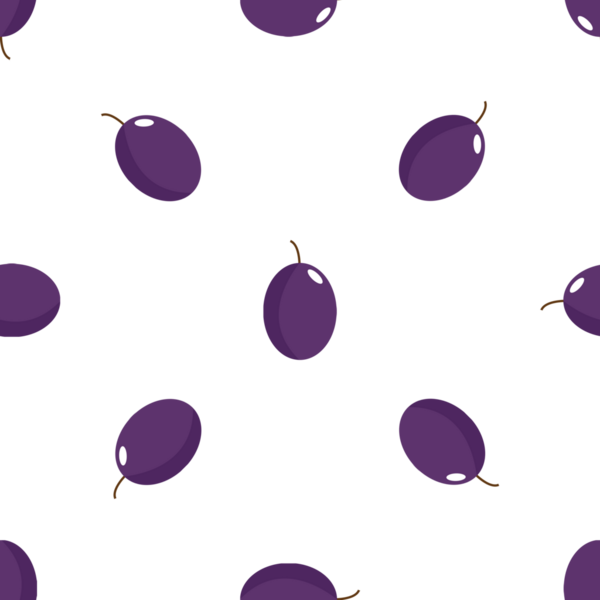 Beyaz bir arkaplan dizaynı üzerinde erik meyvelerinin kusursuz vektör deseni