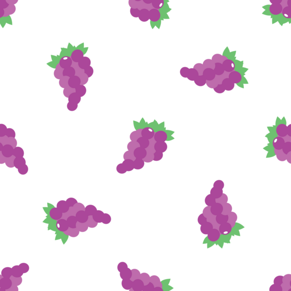Beyaz arka planda mor meyveli kusursuz üzüm deseni çizimi