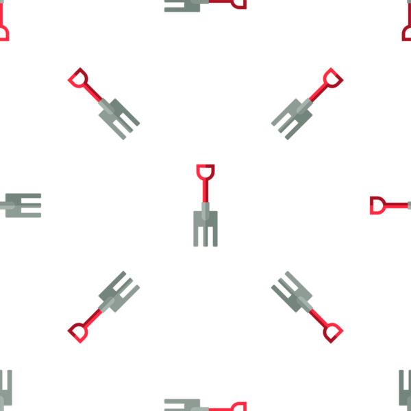 Kusursuz desenli bahçe çatalları temiz beyaz arka planda.