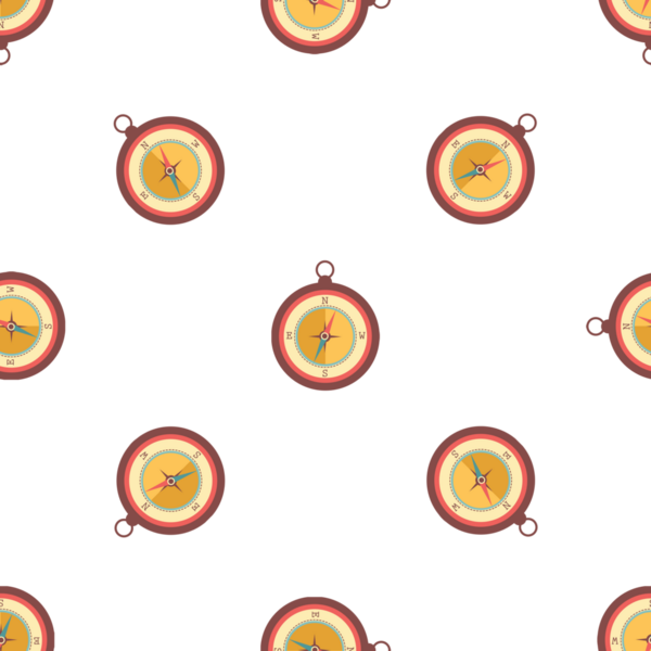 Beyaz arkaplan üzerinde navigasyon ve yönlendirme teması için pürüzsüz pusula deseni