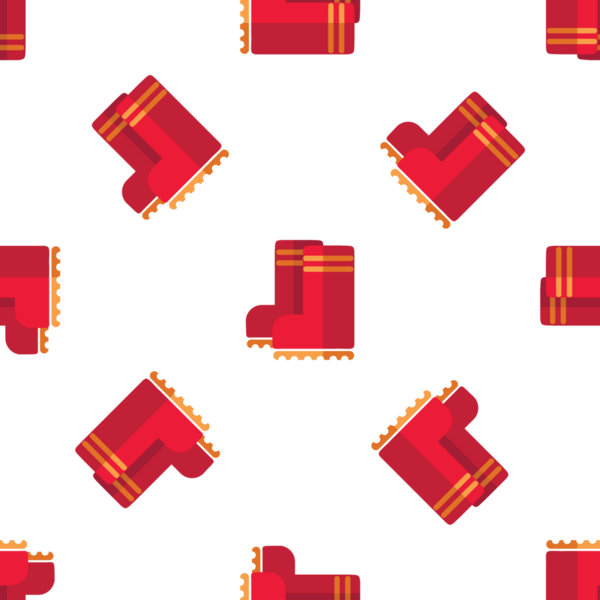 Sonbahar vektör arkaplanı için kırmızı çizmeli pürüzsüz desen