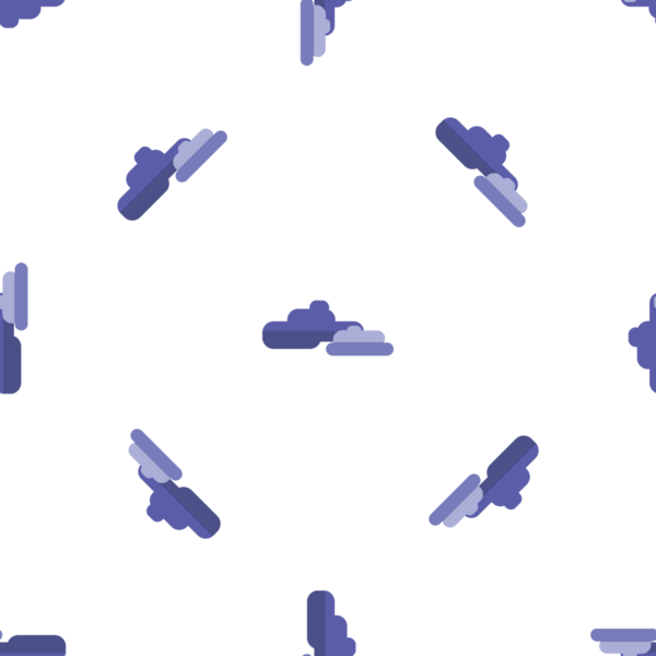 Soyut Bulut Şekillerinin Mor ve Mavi Tonları Beyaz Üzerine Kusursuz Deseni
