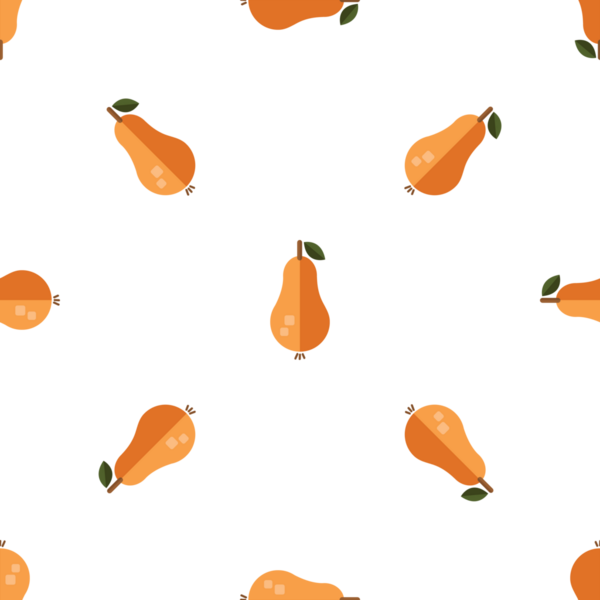 Beyaz arka planda minimalist stilize armutlarla kusursuz desen, meyveler