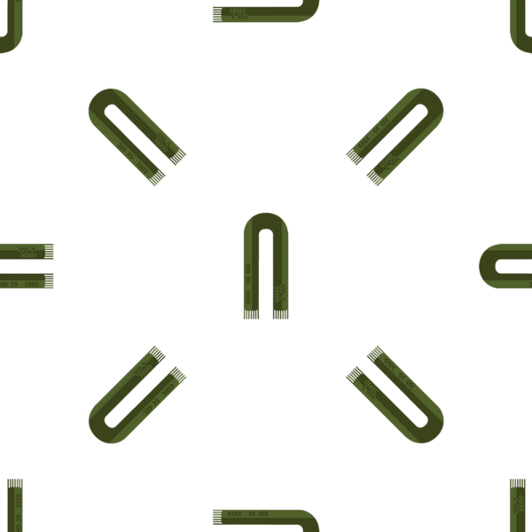 Tekstil Yazdırma için Beyaz Arkaplanda Kusursuz Yeşil Örgü Atkısı Deseni