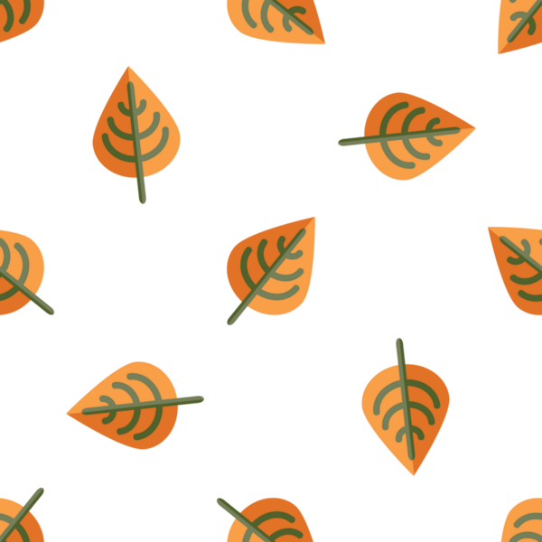 Biçimlendirilmiş Sonbahar Yaprakları Beyaz Arkaplana Dağılmış Kusursuz Desen