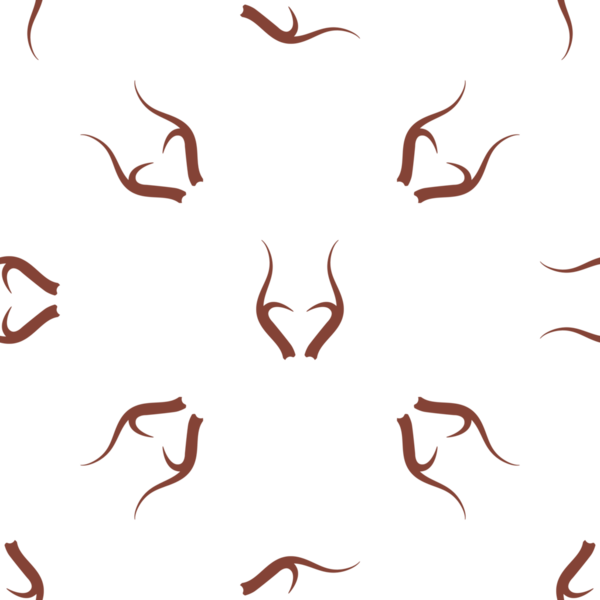 Beyaz bir arkaplanda izole edilmiş boynuz çizimlerinin kusursuz deseni