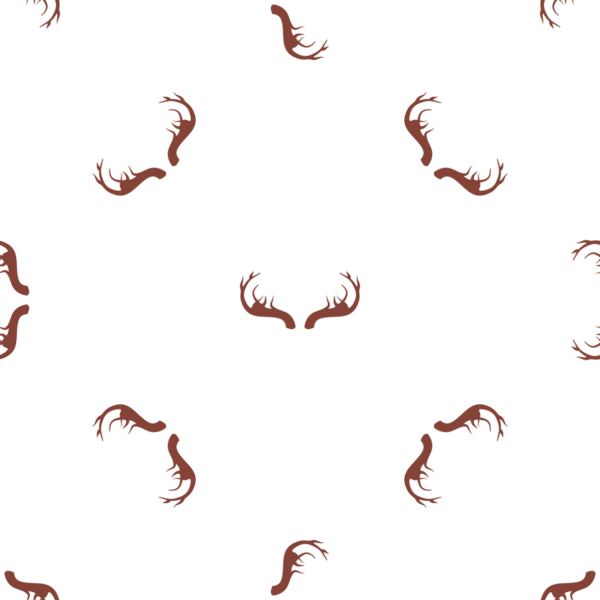 Siluet boynuzlarını gösteren zarif, beyaz, pürüzsüz bir desen.